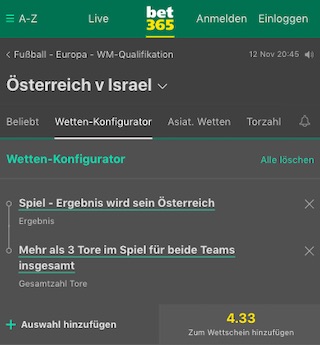Österreich Israel Quoten Bet365