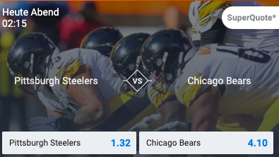 Pittsburgh Steelers Chicago Bears Quoten