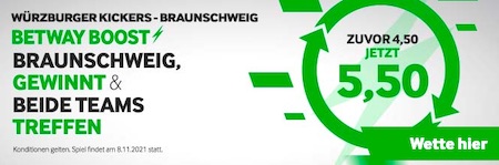 Braunschweig Boost bei Betway