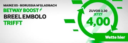 Embolo Tor Boost bei Betway