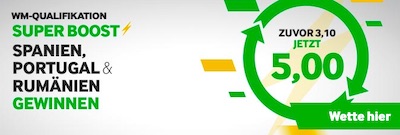 Spanien Portugal Rumänien boost bei Betway