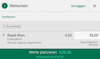 Bet365 Dinamo Zagreb Rapid Quoten