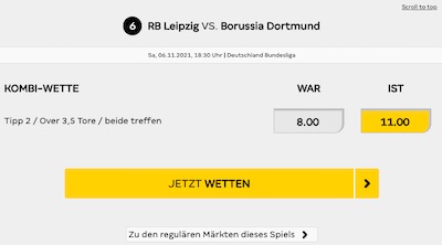 RB Leipzig Borussia Dortmund Quotenboost Merkur Sports