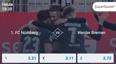 Betano Nürnberg vs Werder Quoten