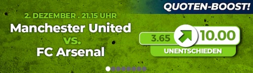 Man United Arsenal Quotenboost Happybet