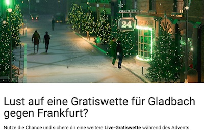 Unibet Gladbach Frankfurt Gratiswette