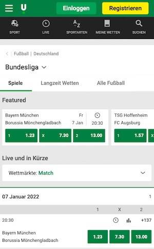 Unibet Wetten & Quoten