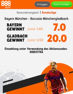 Bayern Gladbach Quoten 888sport