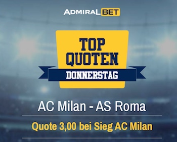 Admiralbet Top Quoten Milan Roma