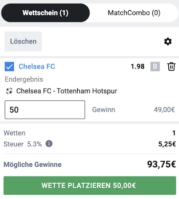 chelsea tottenham betano