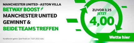 Manchester United Aston Villa Betway