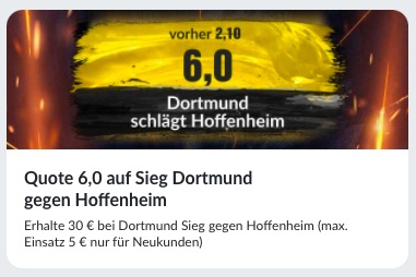 BildBet BVB Super Boost vs Hoffenheim