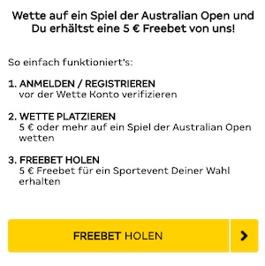 Australian Open 5 Euro Bedingungen