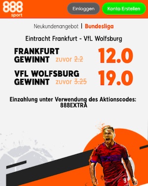 888sport Frankfurt Wolfsburg Quoten