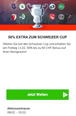 Schweizer Cup Bahigo Aktion