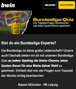 Bwin Bayern Leipzig Quotenboost Quiz