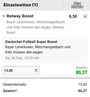Betway Bundesliga Super Boost Spieltag 24