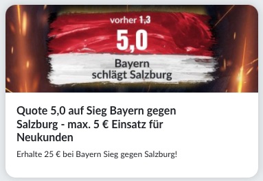 BildBet Bayern Super Boost gegen Salzburg