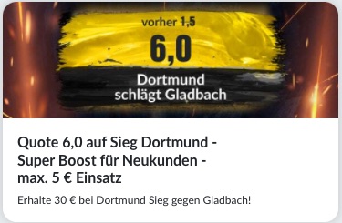 BildBet Dortmund Gladbach Super Boost