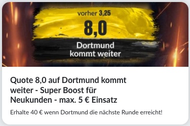 Bildbet BVB kommt weiter Boost