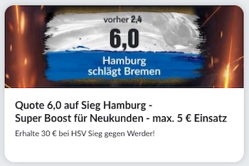 BildBet HSV Quotenboost vs Werder