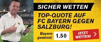 Interwetten Bayern Topquote gegen Salzburg