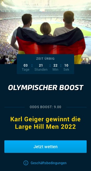 Olympischer Quotenboost MyBet Geiger