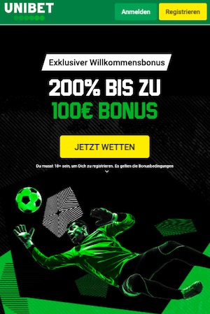 Unibet 200% Willkommensbonus