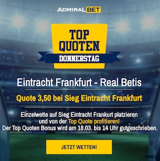 ADMIRALBET Frankfurt Betis Topquote