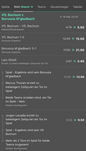 Bet365 Quotenboost am Bundesliga Freitag