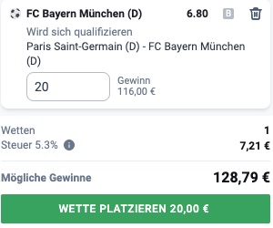 CL Frauen PSG vs Bayern Tipp Betano