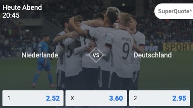 Niederlande vs Deutschland Super Quoten bei Betano