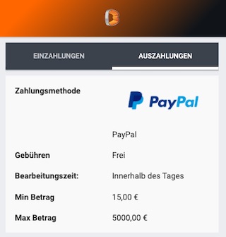 Betano Auszahlung PayPal