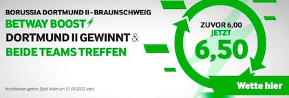 Dortmund II vs Braunschweig Betway Boost