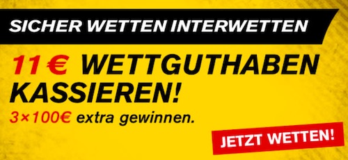 11€ Wettguthaben zum CL Viertelfinale bei Interwetten