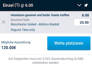 Man United Atletico Aktion bei MyBet