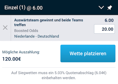 mybet holland deutschland quoten boost