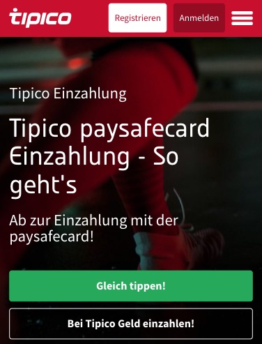 Tipico Paysafe Einzahlung