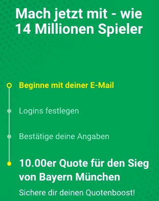 Bayern Quote 10.0 Unibet Topquote