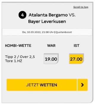 Merkur Sports Atalanta Leverkusen Boost