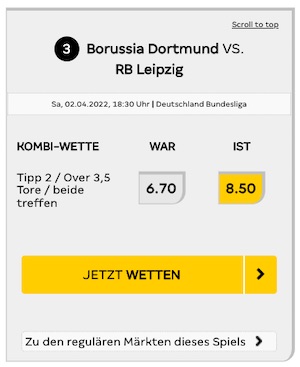 Merkur Sports Dortmund Leipzig Quoten Boost