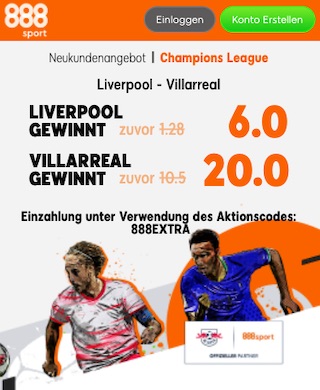 Liverpool Villarreal Quoten 888sport