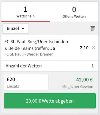 Tipico St Pauli Bremen Wett Tipp