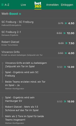 Hamburg Freiburg Quoten bet365