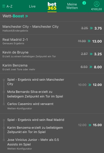 Real City Boost bei bet365