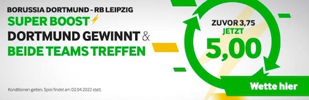 Dortmund Leipzig Quoten Boost bei Betway