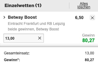 Frankfurt Leipzig Europa League Super Boost bei Betway