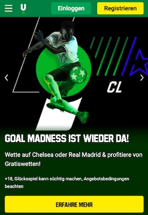Chelsea vs Real Goal Madness bei Unibet