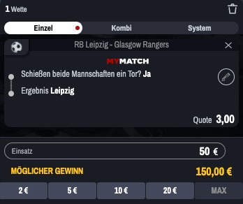 Leipzig Rangers Quoten Winamax
