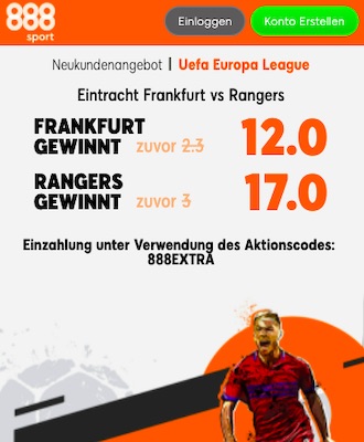 Eintracht Frankfurt FC Rangers Quoten 888sport